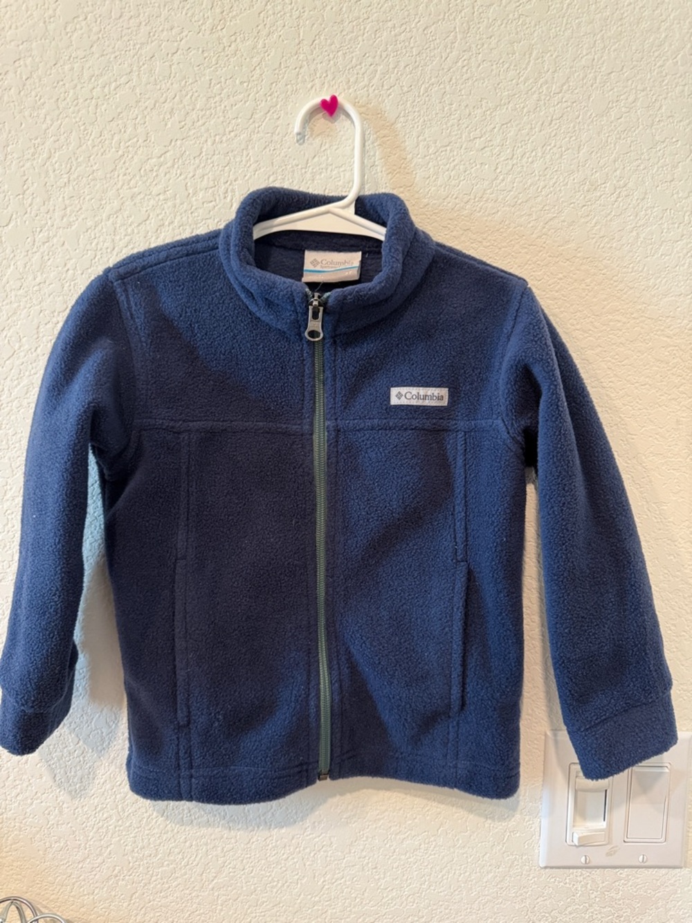 Columbia Deep Navy Fleece Zip-Up Kids Jacket